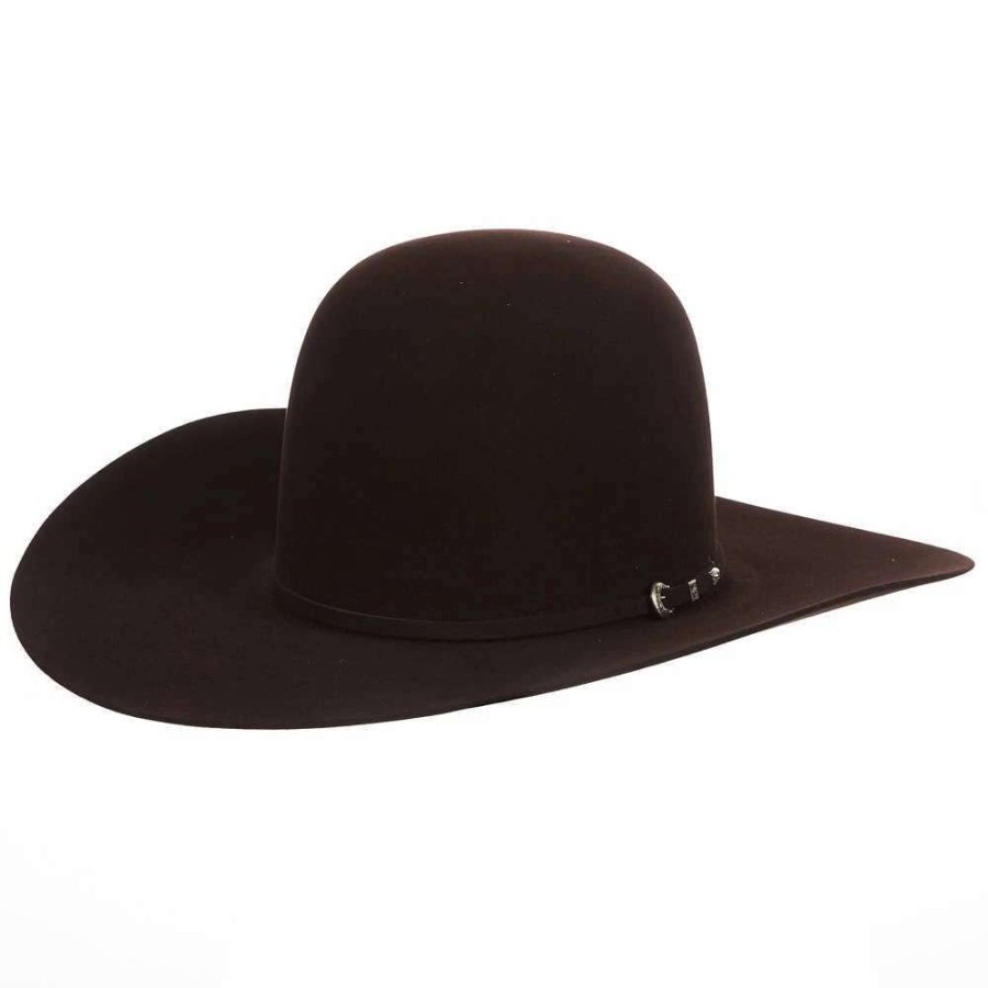 Felt Cowboy Hats * | Rodeo King 10X Black Cherry 4 1/2In. Brim Self Band Open Crown Felt Cowboy Hat