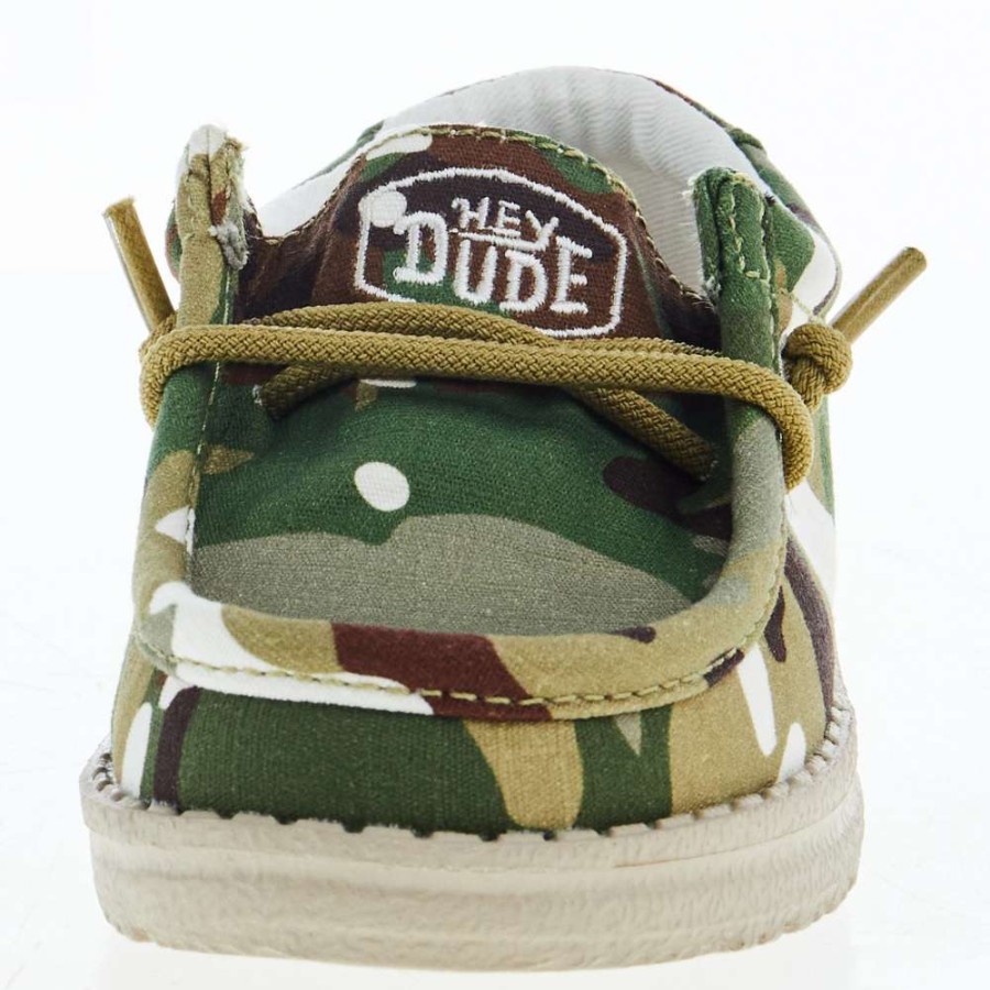 Boots * | Heydude Toddler Hey Dude Wally Ripstop Camo Casual Shoe