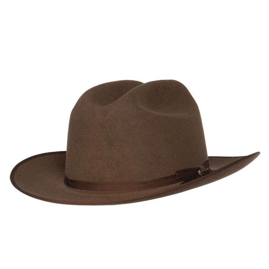 Felt Cowboy Hats * | Stetson Hats 6X Open Road Brown Mix 2 3/4In. Brim