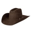 Kids' Cowboy Hats * | Mf Western Products Youth M+F Chocolate 3 3/4In. Brim Cattlemans Felt Hat