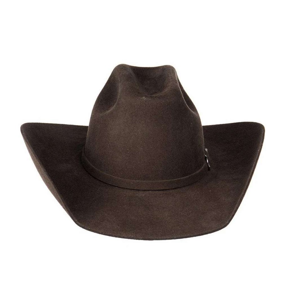 Kids' Cowboy Hats * | Mf Western Products Youth M+F Chocolate 3 3/4In. Brim Cattlemans Felt Hat