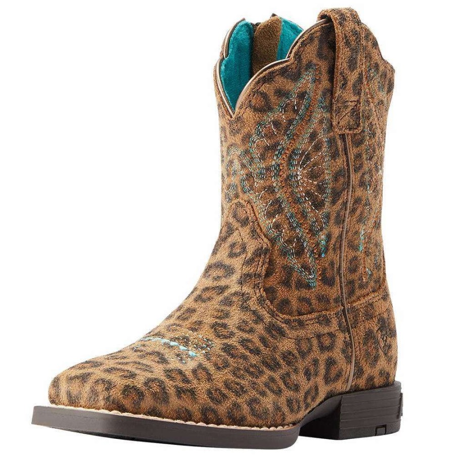 Boots * | Ariat Toddlers Primetime Easy Fit Faded Leopard Boot