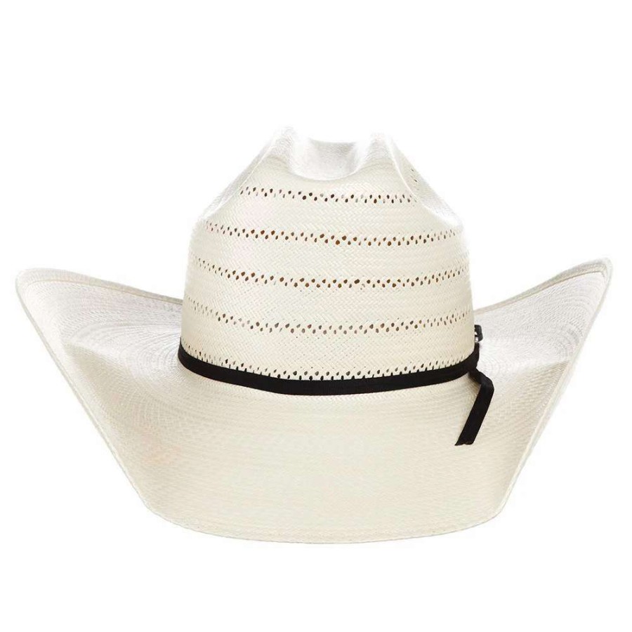 Straw Cowboy Hats * | American Hats Ahc 7410 Rancher Drilex Vented Solid Weave Fancy Ivory 4 1/4In. Brim Cowboy Hat