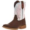 Boots * | Durango Boots Rebel Pro Kids Trail Brown And White Square Toe Boot