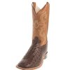 Boots * | Old West Youth Old West Brown Horn Back Gator/Tan Canyon Cowboy Boots