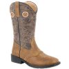 Boots * | Roper Footwear Kids Vintage Tan Vamp With Saddle Vamp Cowboy Boot