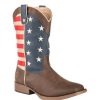 Boots * | Roper Footwear Kids Brown Vamp Flag Shaft Square Toe Boot