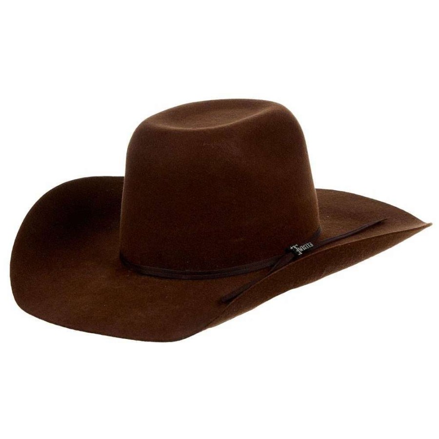 Kids' Cowboy Hats * | Mf Western Products M&F Kids Chocolate Precreased Wool Cowboy Hat