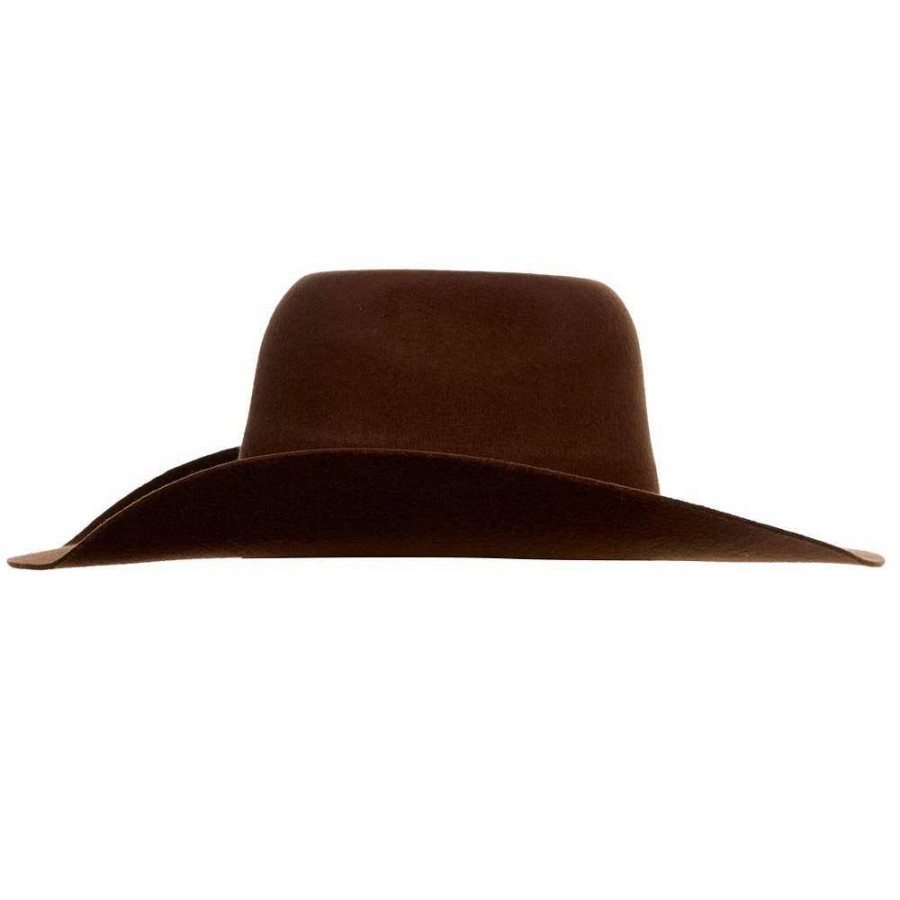 Kids' Cowboy Hats * | Mf Western Products M&F Kids Chocolate Precreased Wool Cowboy Hat