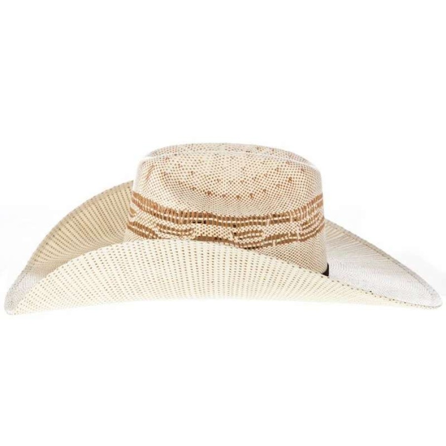 Straw Cowboy Hats * | Mf Western Products Twister Tan Bangora Straw Cowboy Hat