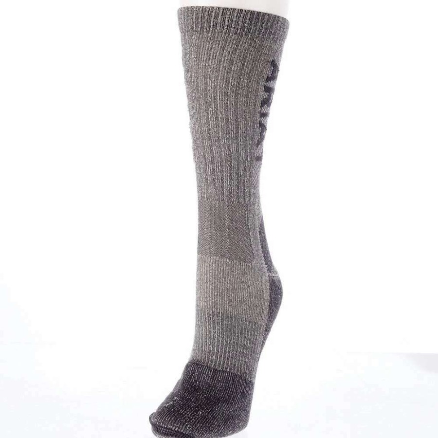 Boots * | Nestery Hoisery Men'S Ariat Lt Wt Steel Toe Merino Blend Crew Socks