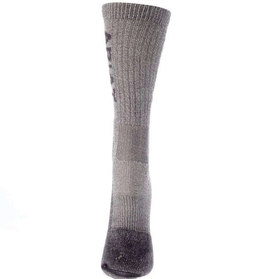 Boots * | Nestery Hoisery Men'S Ariat Lt Wt Steel Toe Merino Blend Crew Socks