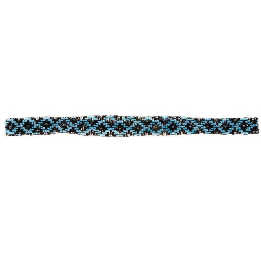 Hat Care & Accessories * | Austin Accent, Inc. Austin Accent Inc. 5/8In. Blue/Black Beaded Stretch Hat Band