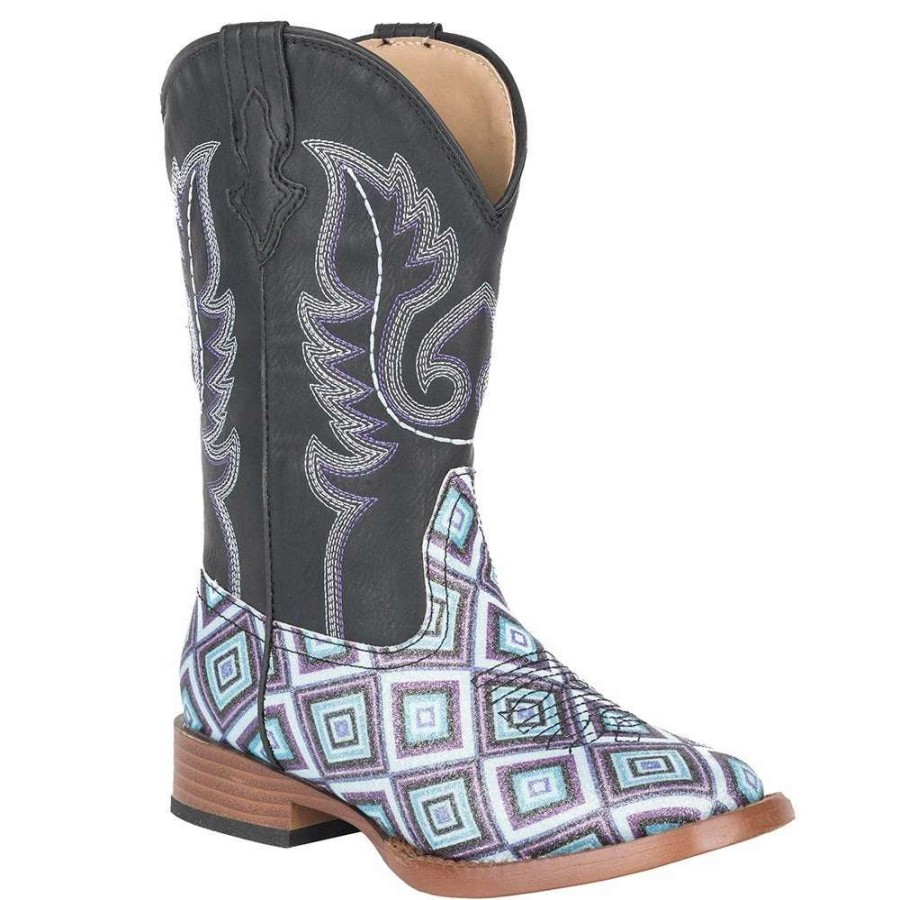 Boots * | Roper Footwear Little Kids Glitter Diamonds Cowgirl Boots