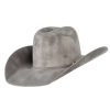 Felt Cowboy Hats * | Jw Brooks Custom Hats Dark Smoke 50X 4 1/4In. Brim Open Crown Felt Cowboy Hat