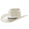 Straw Cowboy Hats * | American Hats Solid Weave Fancy Vent 4In. Brim Straw Cowboy Hat