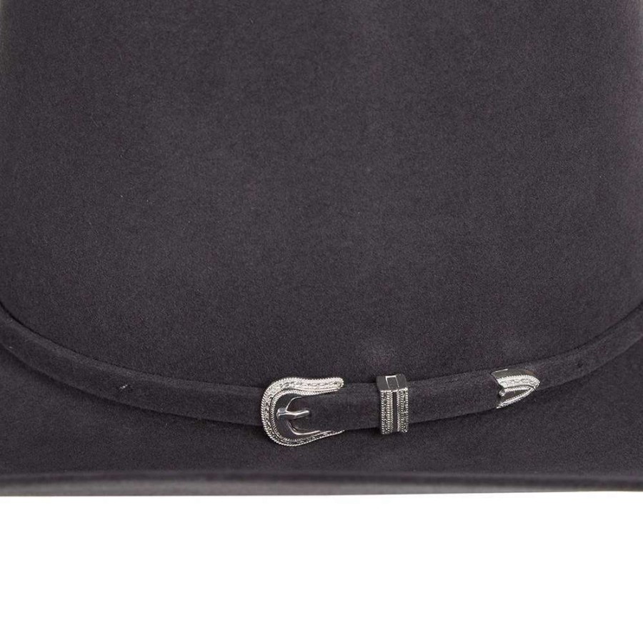 Felt Cowboy Hats * | American Hats 7X Steel 4 /4In. Brim Open Crown Felt Cowboy Hat