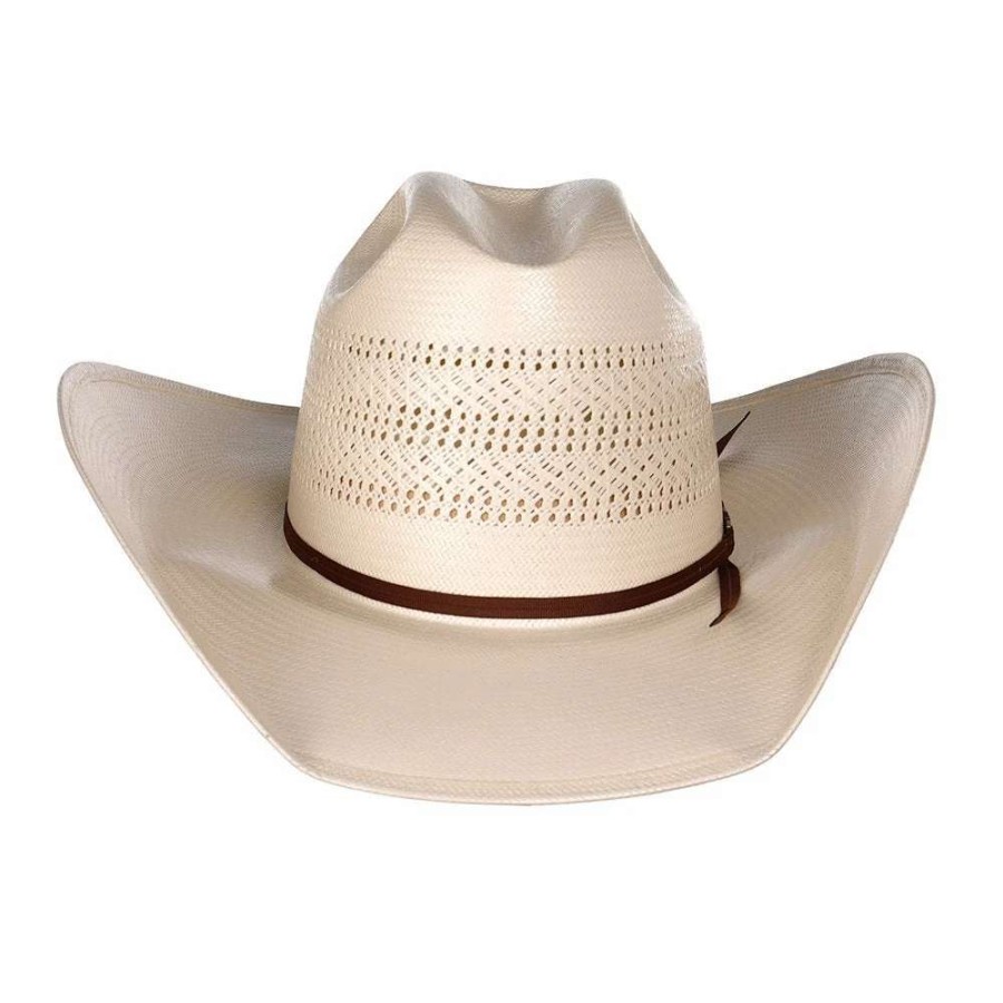 Straw Cowboy Hats * | American Hats Ivory Triple Vent 4 1/4In. Brim Straw Cowboy Hat