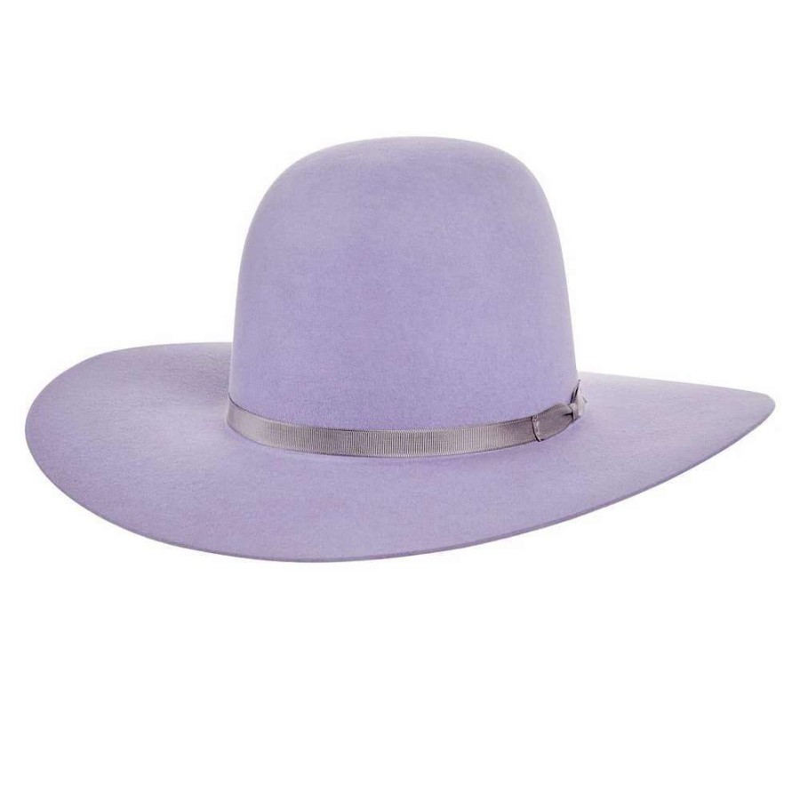 Felt Cowboy Hats * | Rodeo King 7X Lilac Grey Ribbon Band 4In. Brim Felt Cowboy Hat