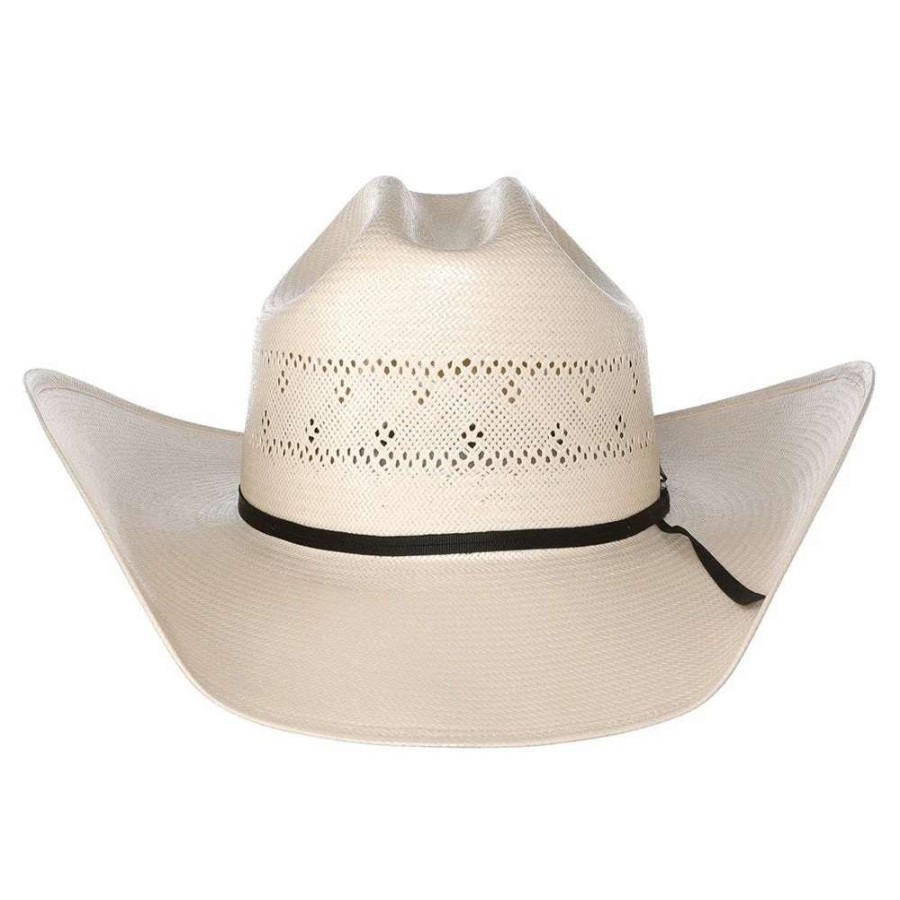 Straw Cowboy Hats * | American Hats American Hat Co Fancy Vent Ivory Rancher Crease Straw Cowboy Hat