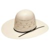 Straw Cowboy Hats * | Mf Western Products Nrs 20X Ivory Double Row Fancy Vent 4 1/4 Inch Brim Open Crown Straw Cowboy Hat