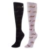 Boots * | Nestery Hoisery Ariat Ladies Script Navy And Pink 2 Pack Knee High Socks