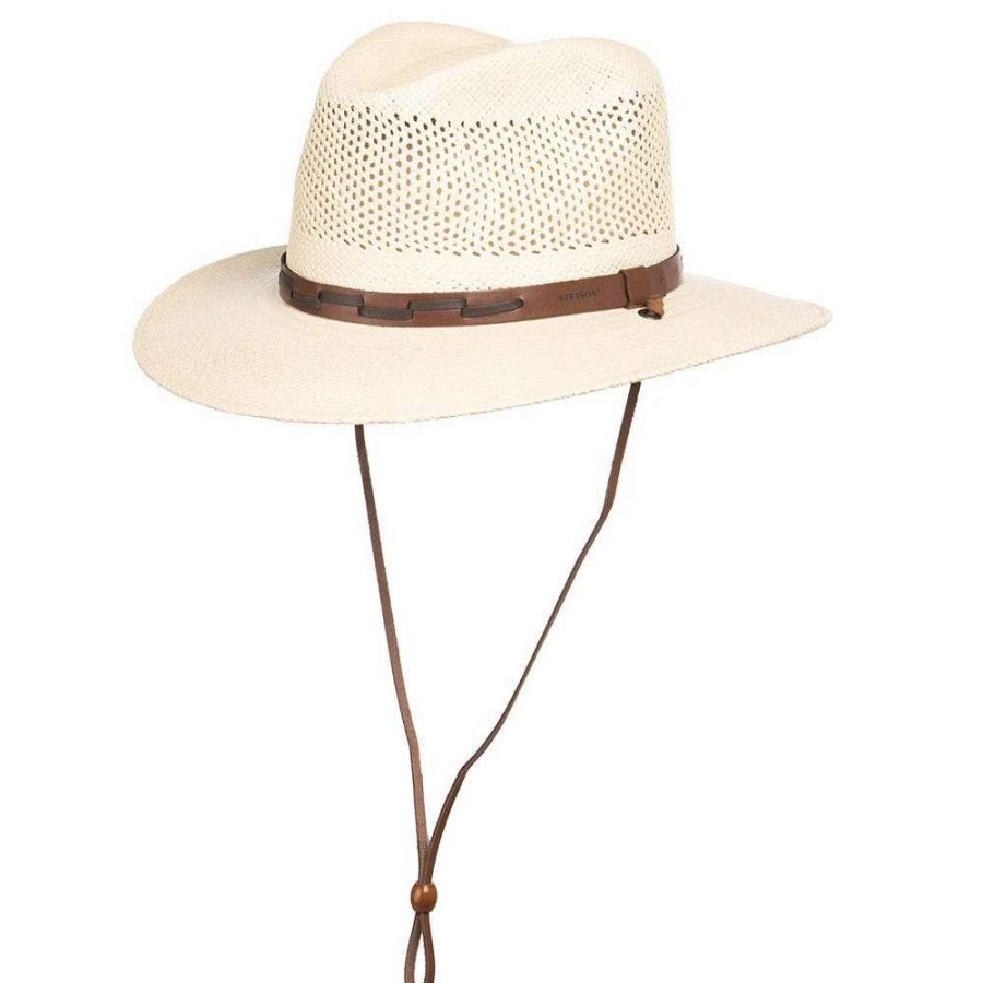 Straw Cowboy Hats * | Stetson Hats Outdoor Airway Panama 3In. Brim Hat