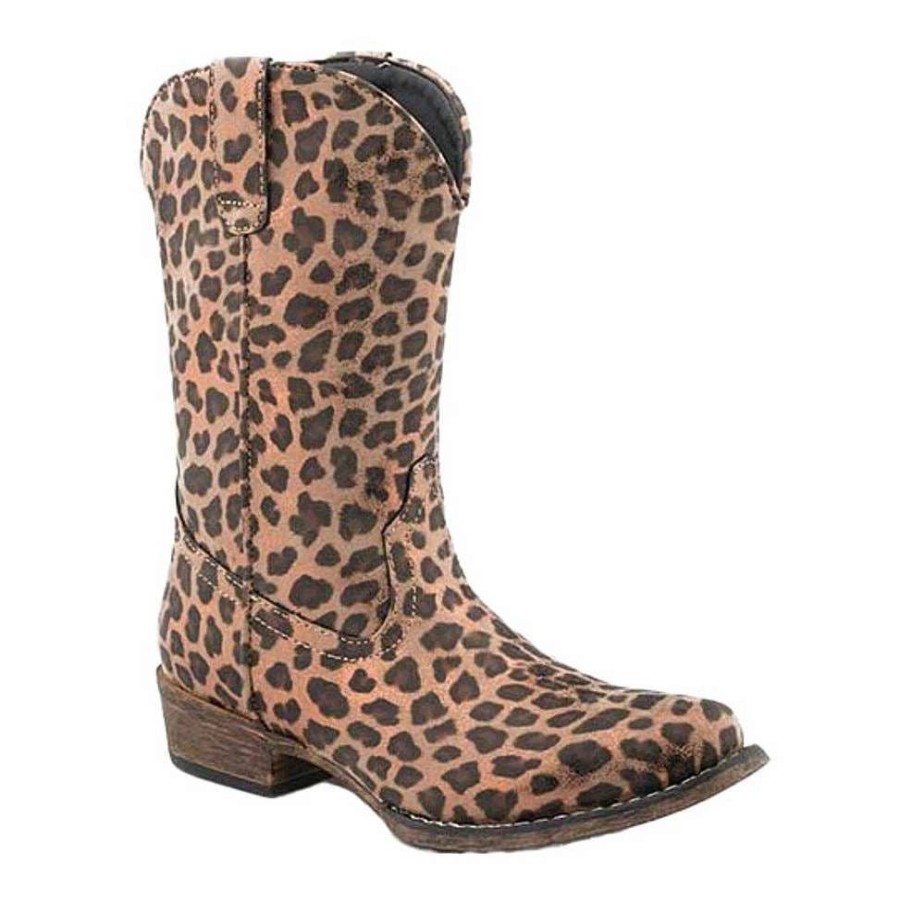 Boots * | Roper Footwear Youth Riley Leopard Print Boot