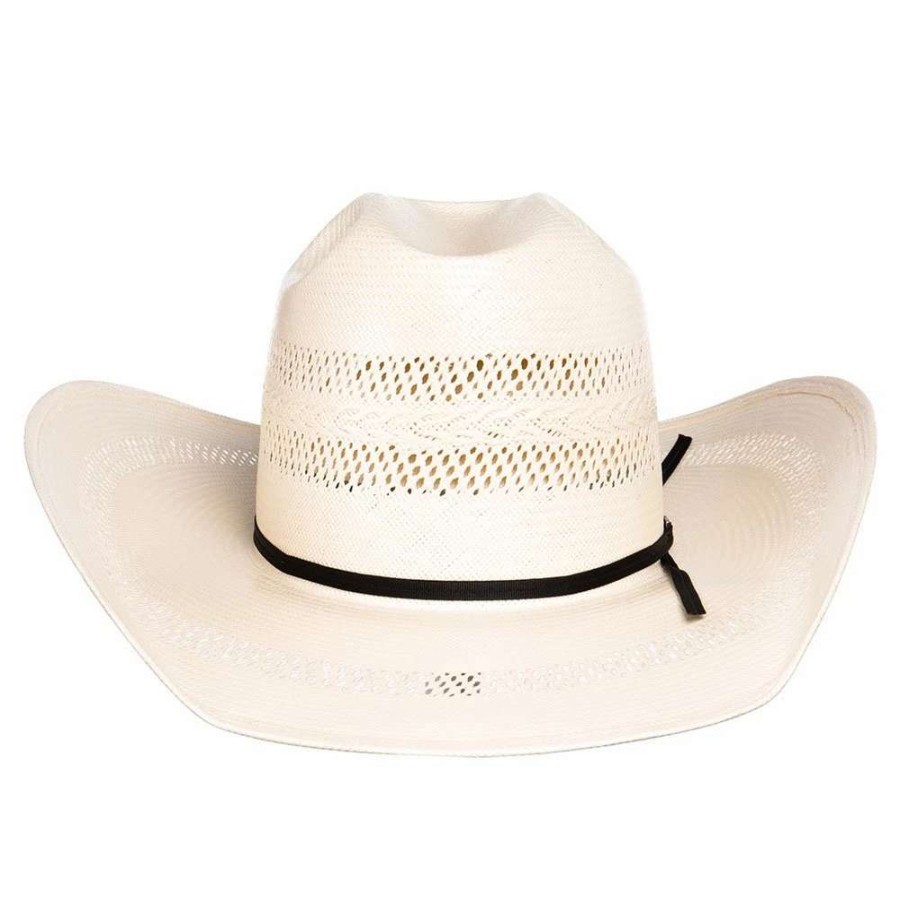 Straw Cowboy Hats * | American Hats Ivory Double Vent 4 1/4In. Vented Brim Open Crown