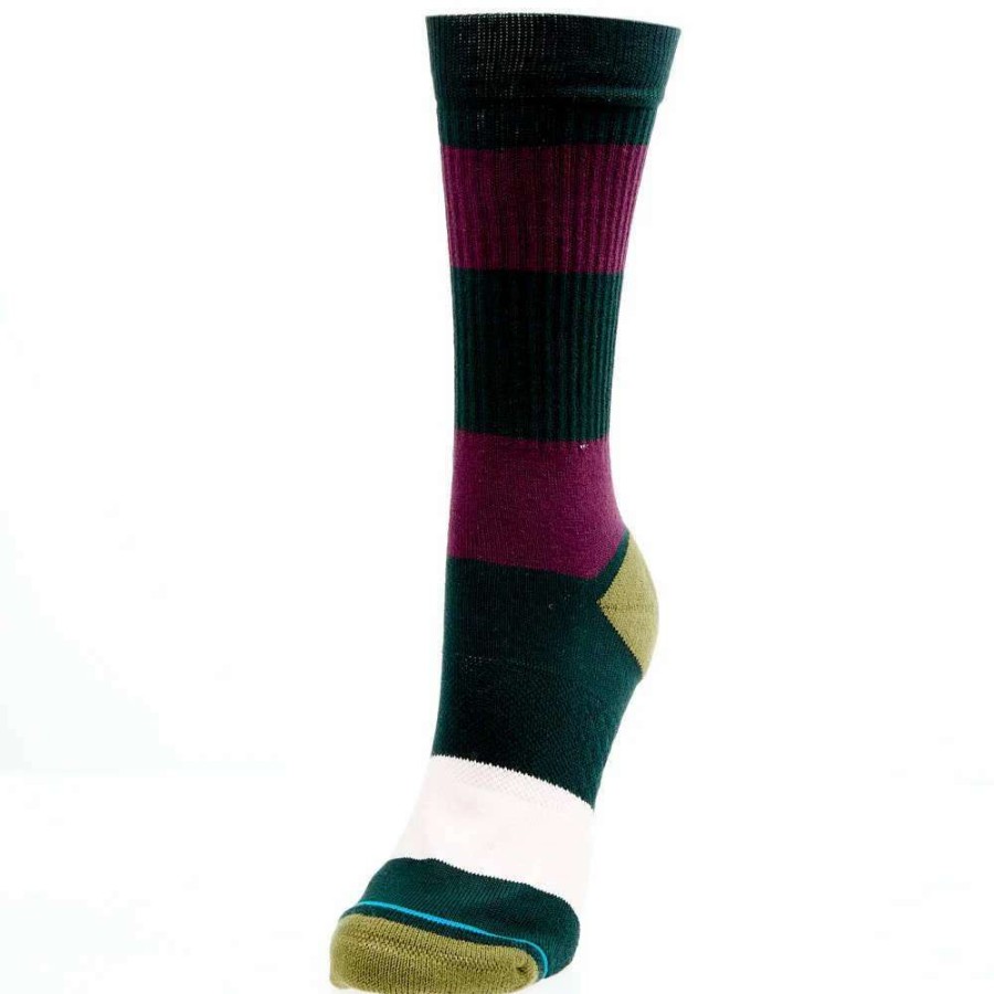 Boots * | Stance Suited Green Stripe Crew Socks