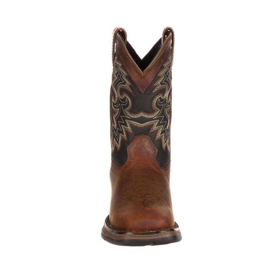 Boots * | Durango Boots Lil Kids Brown Square Toe Western Boot Dwbt049