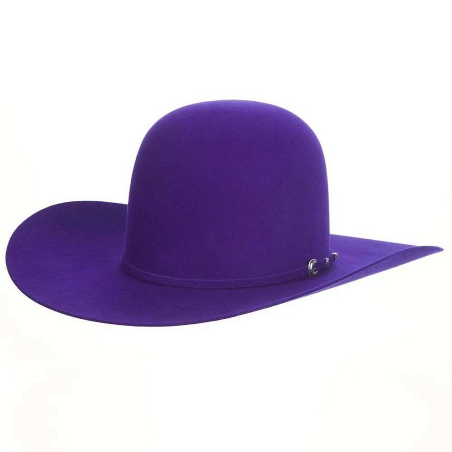 Felt Cowboy Hats * | Rodeo King 7X Purple Self Band 4 1/4In. Brim Open Crown Felt Cowboy Hat