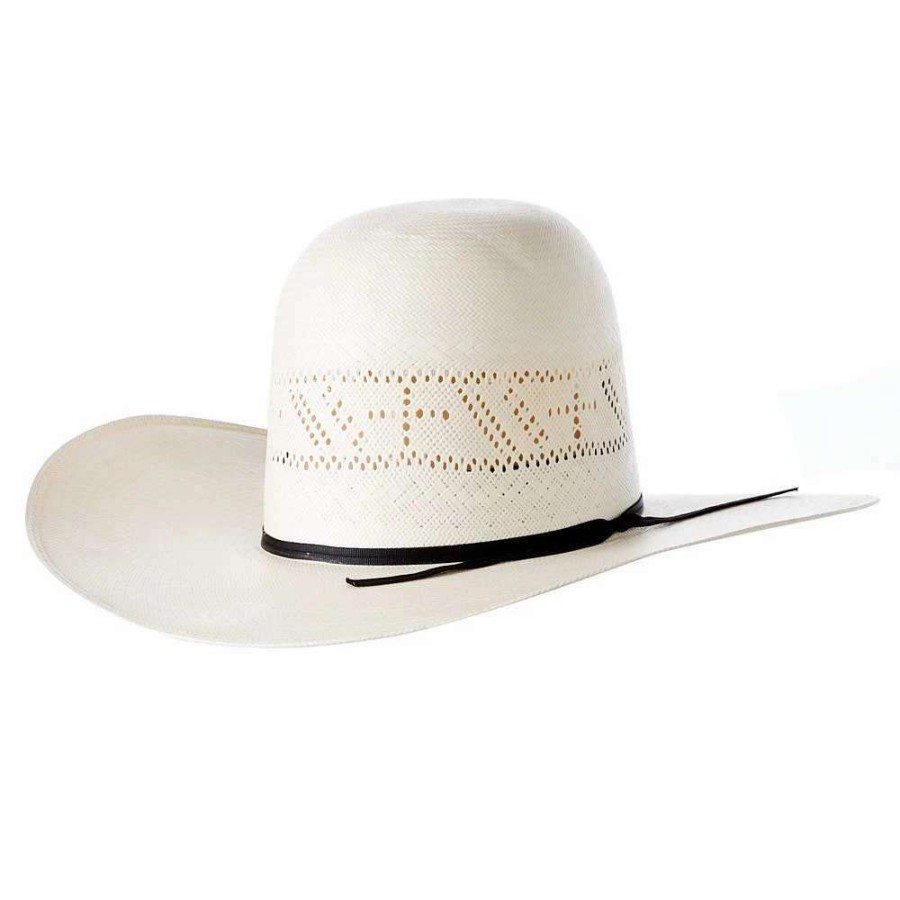 Straw Cowboy Hats * | Rodeo King Ivory Cross Open Crown 4 1/2In. Brim Straw Cowboy Hat