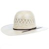 Straw Cowboy Hats * | Mf Western Products M&F Twister 20X Shantung Two Tone 4In. Brim Straw Hat