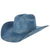 Felt Cowboy Hats * | Jw Brooks Custom Hats 50X Robins Egg Smoke 4 1/2In. Brim Felt Cowboy Hat