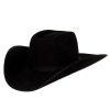 Felt Cowboy Hats * | Resistol Resistol 4X Tuff Hedeman Holt B Black Felt Cowboy Hat