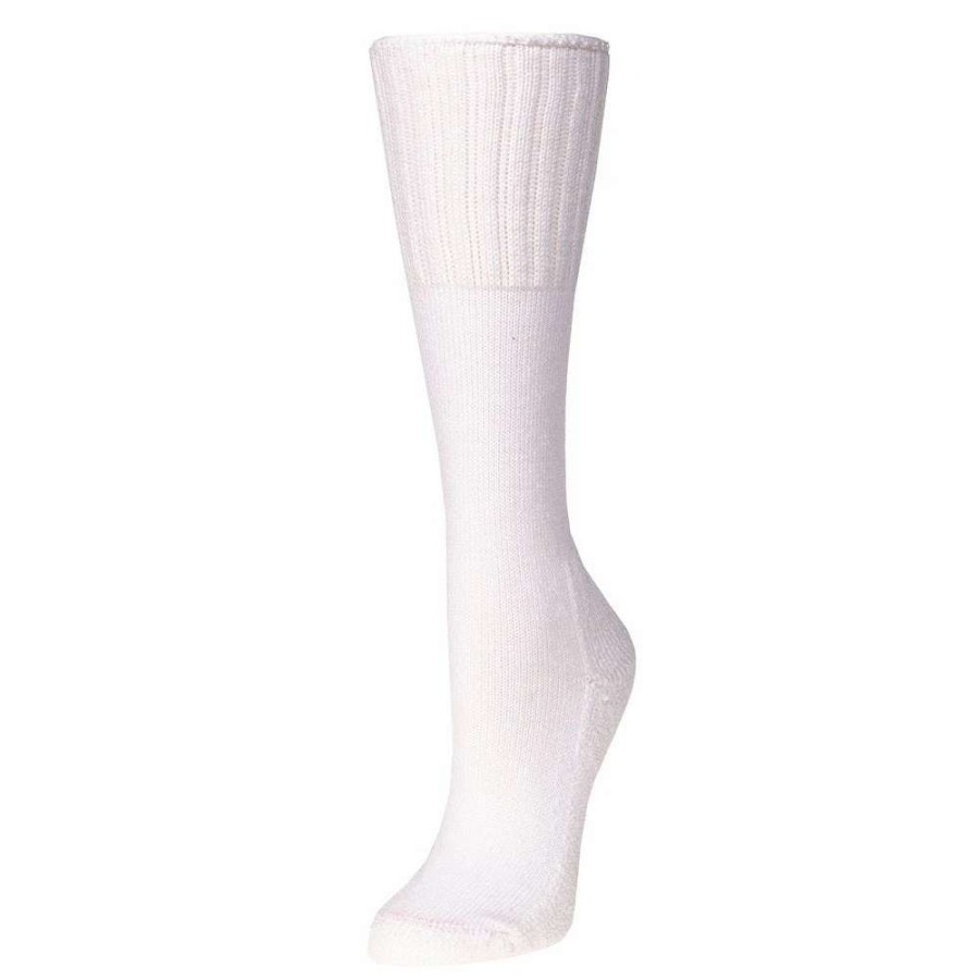 Boots * | Thorlo White Mid-Calf Boot Sock Sizes 6-9