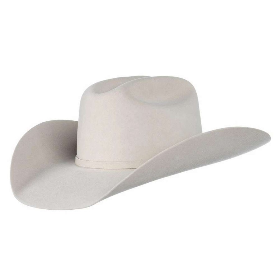 Felt Cowboy Hats * | Mf Western Products Ariat Bone 10X 4 1/4In. Brim Cattlemans Crease Felt Cowboy Hat