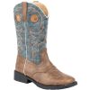 Boots * | Roper Footwear Kids Distressed Brown Vamp With Saddle Vamp Cowboy Boot