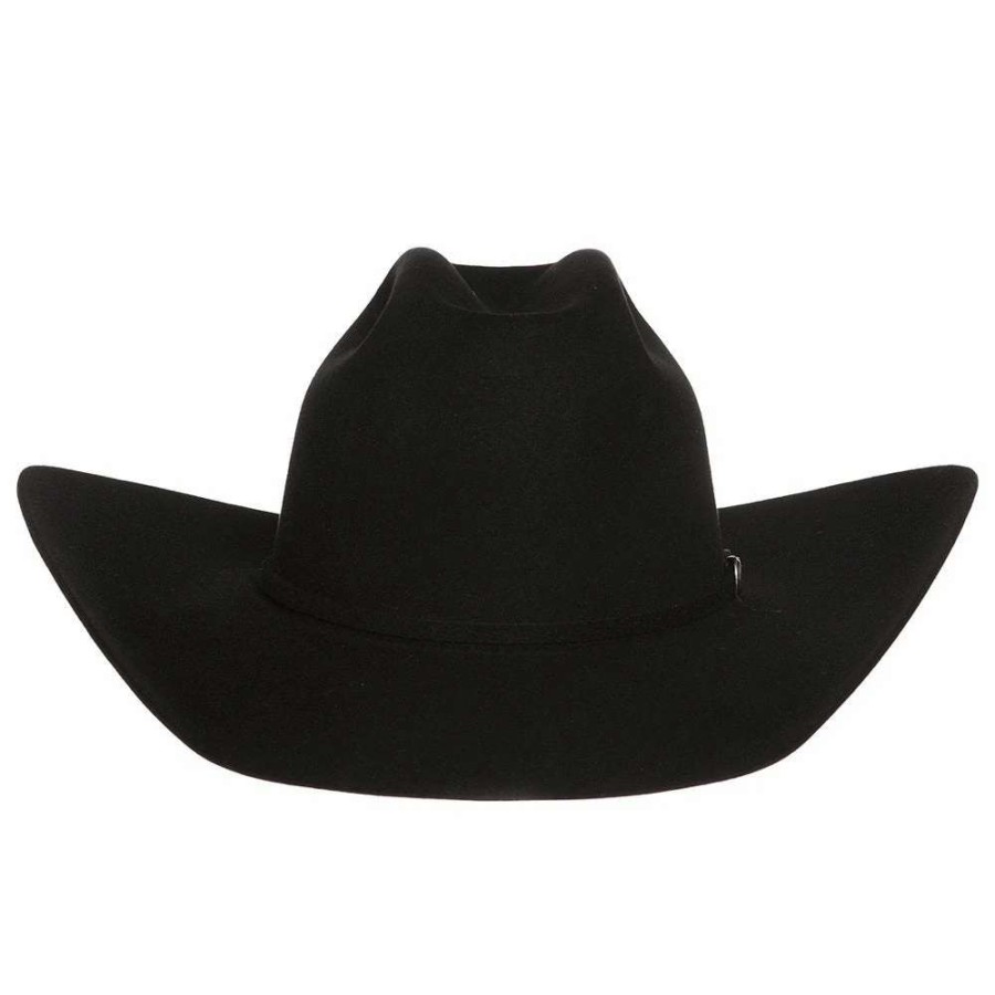 Felt Cowboy Hats * | Rodeo King 5X Black Open Crown Felt Cowboy Hat