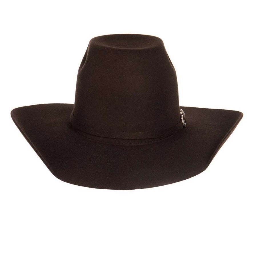 Kids' Cowboy Hats * | Resistol Youth Chocolate Pay Window Jr Felt Cowboy Hat