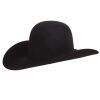 Felt Cowboy Hats * | American Hats Ahc 7X Black Self Band 4 1/4In. Brim Round Oval Open Crown Felt Cowboy Hat