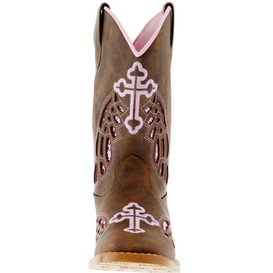 Boots * | Mf Western Products Youth M&F Gracie Brown Western Boot