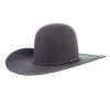 Felt Cowboy Hats * | Rodeo King 10X Slate 4 1/2In. Self Band Open Crown Felt Cowboy Hat