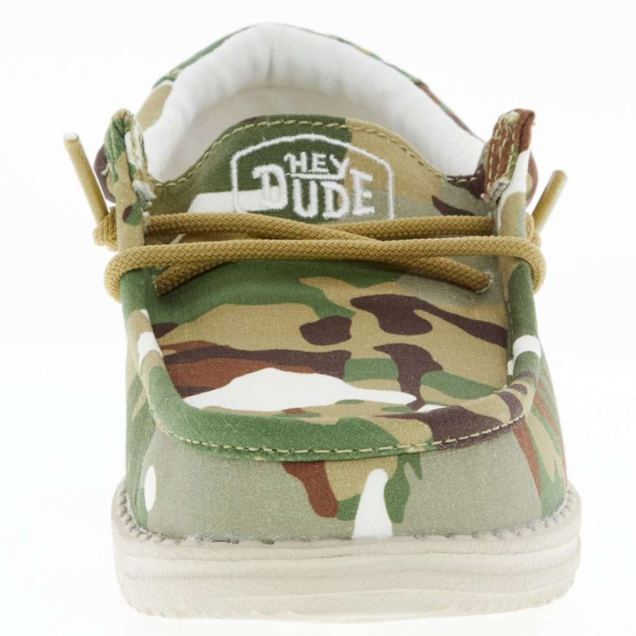 Boots * | Heydude Youth Hey Dude Wally Ripstop Camo Casual Shoe