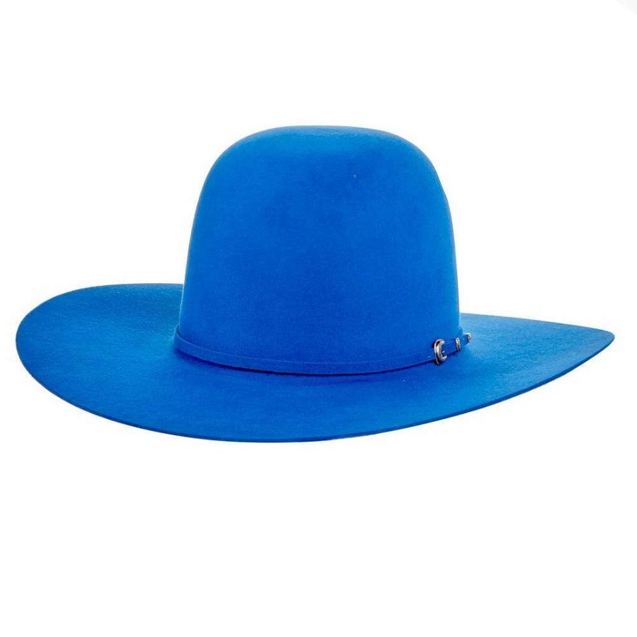 Felt Cowboy Hats * | Rodeo King 7X Cobalt Blue 4In. Brim Open Crown Felt Cowboy Hat