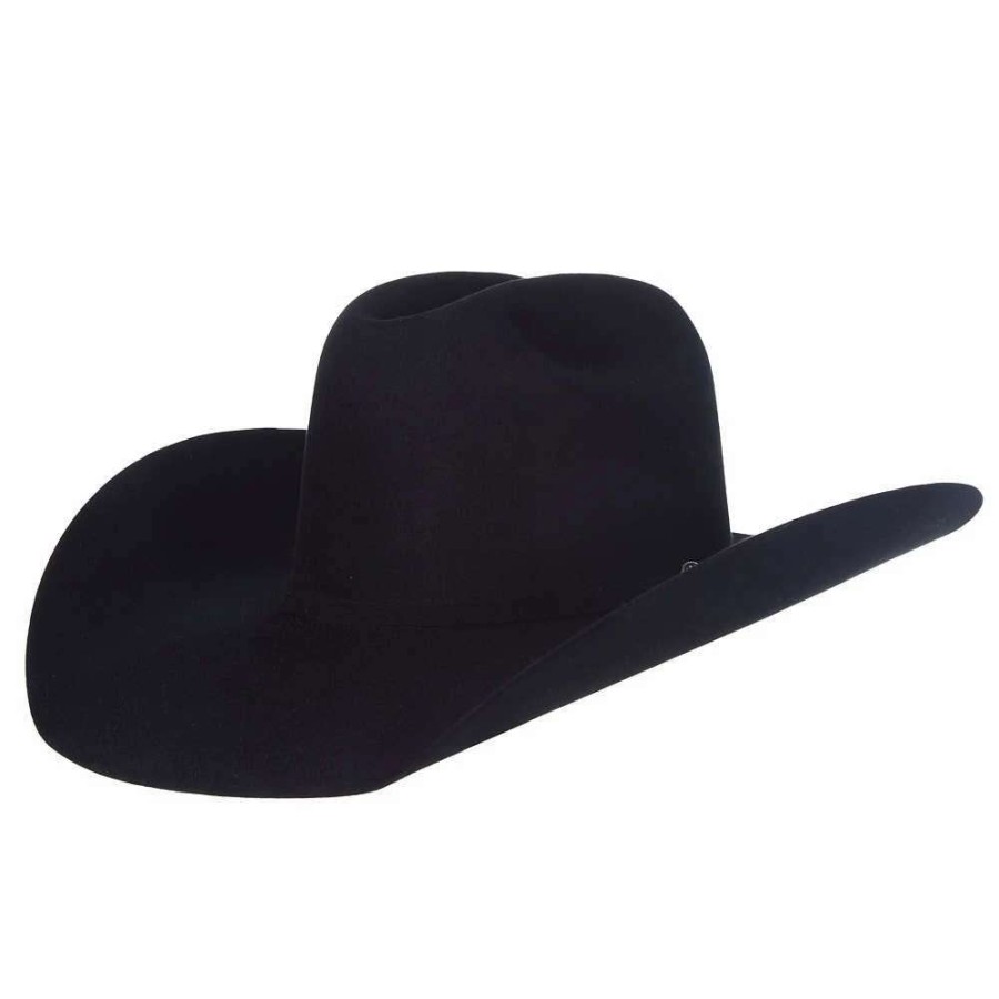 Felt Cowboy Hats * | Resistol 30X Black Rough N Ready 4 1/2In. Brim Felt Cowboy Hat