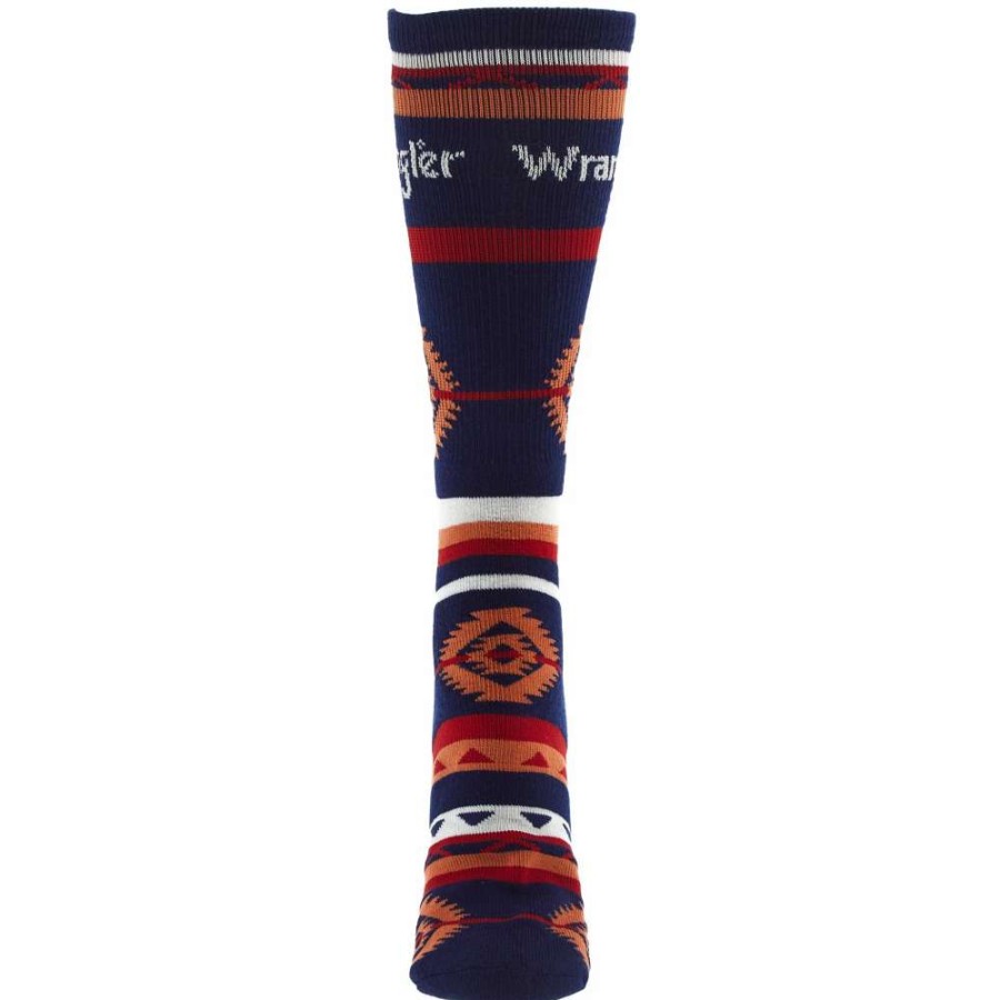 Boots * | For Bare Feet Men'S Navy Wrangler Aztec Socks