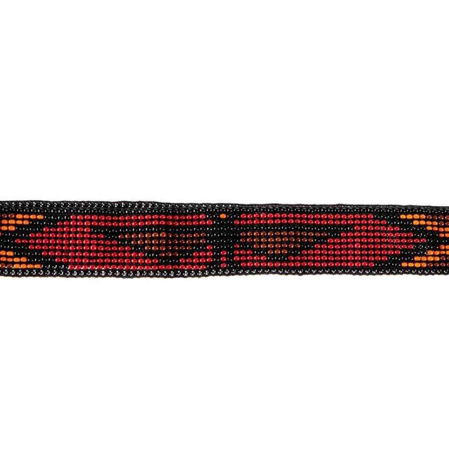 Hat Care & Accessories * | Austin Accent, Inc. Austin Accent Inc. 7/8In. Beaded Stretch Eagle Black And Red Hat Band