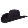 Felt Cowboy Hats * | Jw Brooks Custom Hats 100X Black 8.5Oz Work Horse 5In. Brim Felt Cowboy Hat